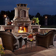 TUSCANY Unilock Fireplace